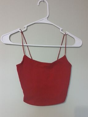 Aeropostale Red Spaghetti Strap Crop Cami Size XS